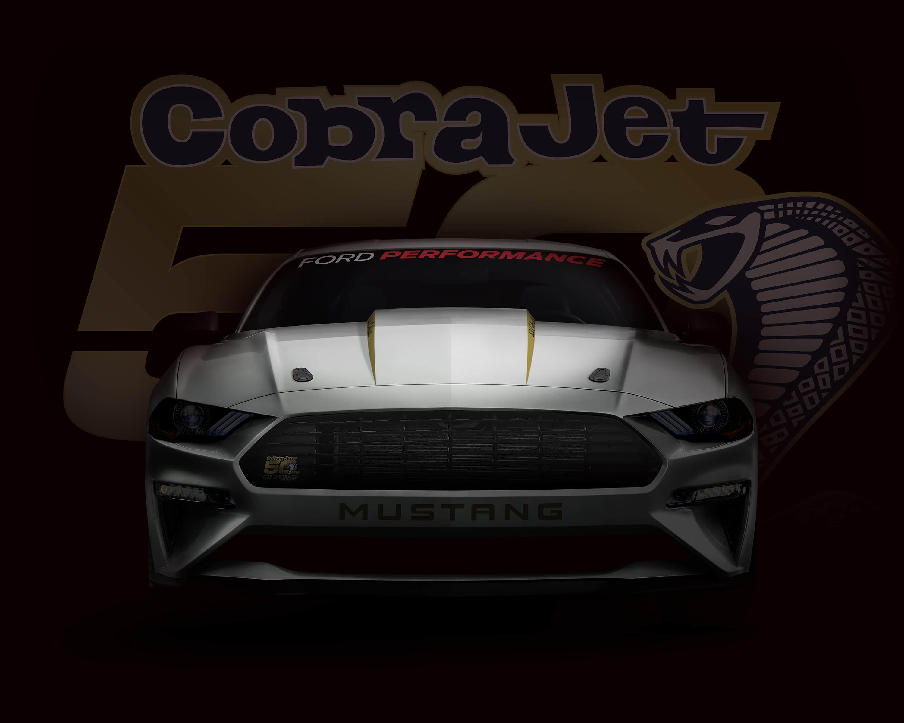 This artist's rendering teased the 2018 Ford Mustang Cobra Jet. | Ford Motor Company photo