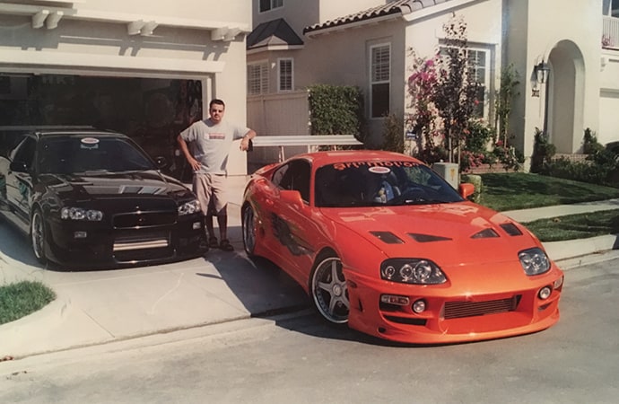 The Fast & the Furious would have been very, very different if it weren't for one man: Craig Lieberman. He is pictured here with two of his cars. Lieberman owned the Supra used in the film. | Instagram photo