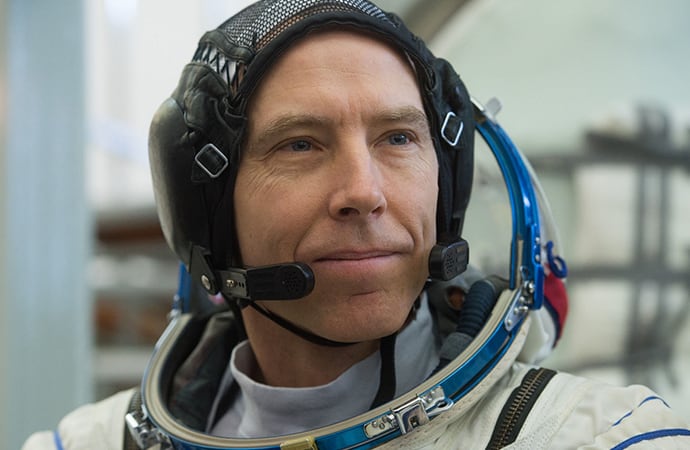 He's back from space and NASA astronaut Drew Feustal already has his eyes on the track. | NASA photo