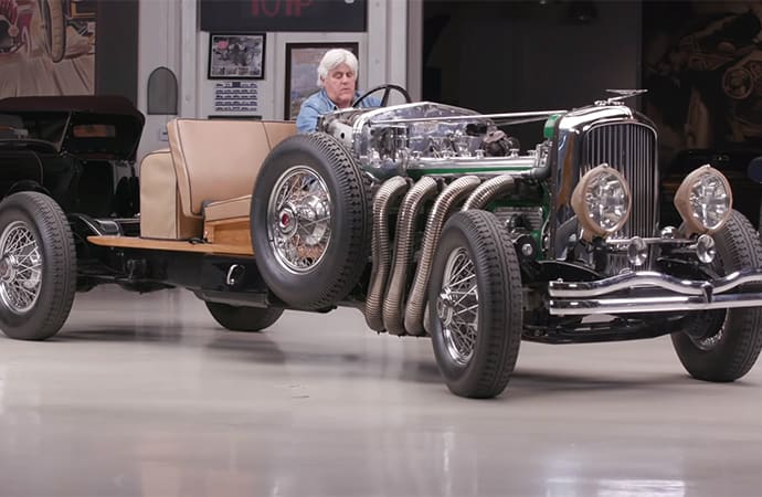 Jay Leno's personal 1931 Duesenberg Model J chassis was featured on a recent episode of Jay Leno's Garage. | Screenshot