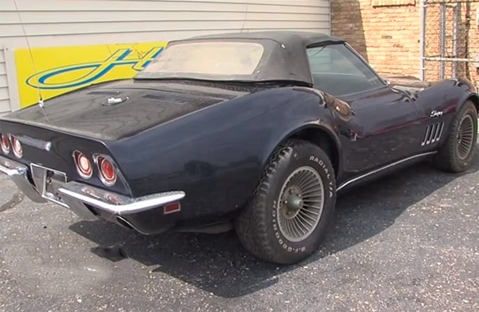 A Indiana family has been reunited with a 1969 Chevrolet Corvette stolen more than 40 years ago. | Screenshot