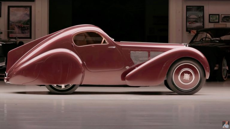 Jay Leno checks out the unique 1931 Bugatti Type 51 Dubos Coupe (video)