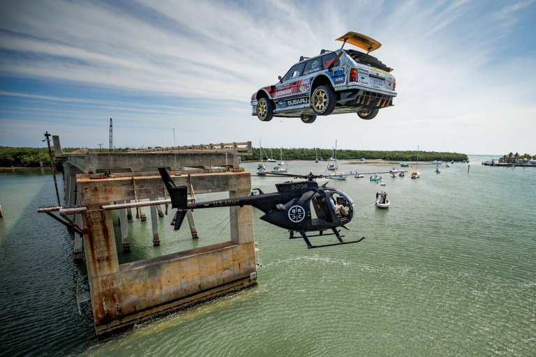 Watch Travis Pastrana hoon his 865-hp Subaru wagon in Gymkhana 2022