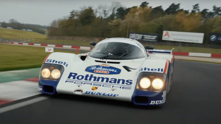 Watch Ben Collins Drive a 1985 Porsche 962 Rothmans Group C Racer