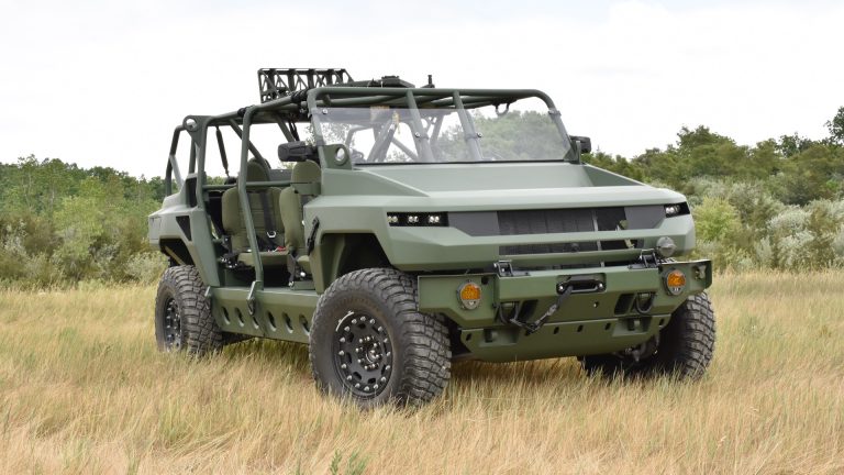 Concept military version of GMC Hummer EV revealed at Modern Day Marine